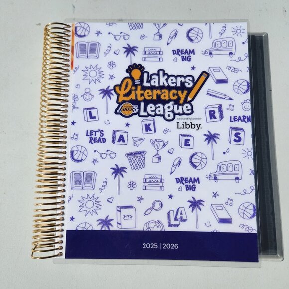 NEW Lakers Academic School Planner Calendar Organizer 2025-2026 Weekly Monthly T - Picture 1 of 12